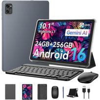 Planšetinis kompiuteris T20 10.1" RAM 24GB ROM 256GB SD-2 TB, 5000 mAh, „Android 16“, „AI Gemini 2.0“, su klaviatūra, dėklu, rašikliu ir pele.