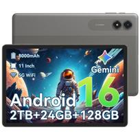 Planšetinis kompiuteris TABWEE T50 11" 5G WiFi, 24GB + 128GB/SD 2TB, Gemini AI, Android 16, 8000 mAh - Pilka