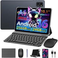 Planšetinis kompiuteris Android 16 VekfulPC T20 10.1" 24GB + 256GB SD 2 TB, 5000 mAh, „WiFi 6“ su klaviatūra, pele, rašikliu ir apsauginiu dėklu.
