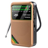 Nešiojamas radijas AM / FM / SW kišeninis radijas su įkraunama baterija Geras priėmimas Palaiko laidines ausines Mini FM imtuvus, Golden