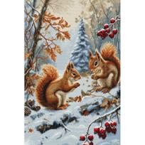Siuvinėjimo kryžiumi rinkinys Luca-S. "Voverių džiaugsmas" 21x32cm SBU5064