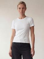 ARMIE Marškinėliai 'The Petra Slim-Fit T-shirt - White' balta