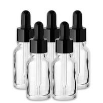 15 ml bespalvis stiklinis buteliukas su juodu pipetu [4] – 5 vnt. pakuotė