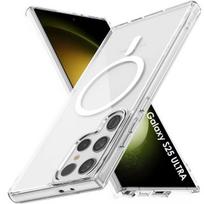 Samsung Galaxy S25 ULTRA Dėklas - Skaidrus silikonas su integruotu magnetiniu žiedu Phonillico®