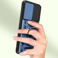 Telefono dėklas - Mayaxess - Samsung Galaxy A54 5G - Atsparus smūgiams - Magnetinis laikiklis - Naktinė mėlyna