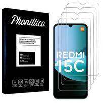Grūdintas Stiklas Xiaomi Redmi 15C 4G [4 vnt.] Ekrano Apsauginė Plėvelė Phonillico®