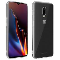 Korpusas ir Apsauginė Plėvelė - OnePlus - 6T - Skaidrus Silikonas - Grūdintas Stiklas - Atsparus Braižymui