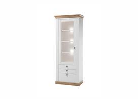 Vitrinos spintelė Imv Landhaus, 82 cm, baltoji pušis/ąžuolas