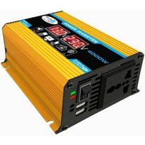 12v 220v keitiklis, 4000W grynos sinusinės bangos keitiklis DC 12V 220V/110V automobilinis keitiklis su dvigubos įtampos ekranu ir USB prievadais 4.2A įkrovikliu