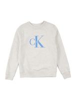 Calvin Klein Jeans Megztinis be užsegimo azuro spalva / margai pilka / balta