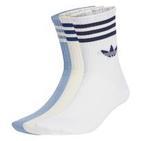 ADIDAS ORIGINALS Kojinės '3-Stripes Crew 3 Pairs' tamsiai mėlyna jūros spalva / dangaus žydra / balta / vilnos balta