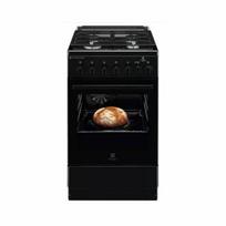 50 cm pločio juodos spalvos dujinė viryklė su el. orkaite Electrolux LKK560010K