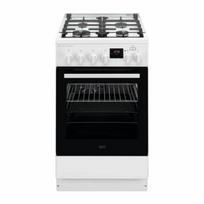 50 cm pločio baltos spalvos dujinė viryklė su el. orkaite AEG CKB56490BW