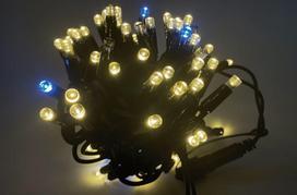 Žybsinti el. lauko girlianda, IP65, 230-240V, 100 LED, 8,6W, šiltai baltos sp., sujungiama, 9,9 m