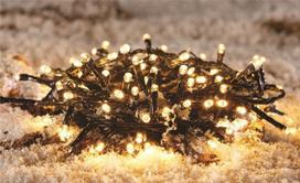 Žybsinti elektrinė girlianda, IP44, 180 LED, 1 W, 31 V, šiltai baltos sp., 17,9 m