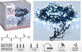 Elektrinė girlianda LED LIGHTS, 192 LED, IP44, (elementai 3xAA neįeina), šaltai baltos sp., 14,4 m