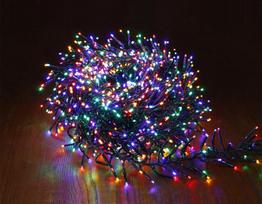 Tanki elektrinė girlianda CLUSTER, 2040 LED, IP44, 9 W, 8 režimai, įvairių sp., 17 m