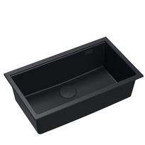 Virtuvinė plautuvė Quadron Logan 110, granitas, 76 cm x 45 cm x 23.5 cm, juoda sp.