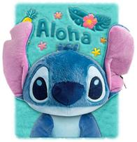 Dienoraštis su užraktu Kids Euroswan 3D Plush Stitch, linijomis, A5, mėlyna sp.