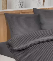 Riposo Satino užvalkalas pagalvei Stripe Anthracite 40x60 cm