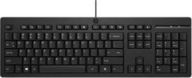 Hewlett Packard (HP) HP 125 G2 Klaviatūra su USB jungtimi su laidu, Sanitizable, Copilot Key - Juodas - US ENG (BULK of 12 pcs)