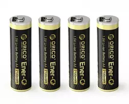 Orico Ener-G EG5C ličio baterija 1,5 V 2100 mWh AA USB-C įkraunama baterija su įkrovimo laidu, 4 vnt.