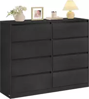 VASAGLE 8 stalčių komoda iš medžio drožlių plokštės ir MDF, 119,4 × 40 × 97,5 cm, LTS618BE01