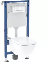 Geberit Potinkinis rinkinys Cersanit WC Set DELTA 112 cm rėmas + plokštė chromuota