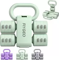 RYGEO reguliuojamų hantelių rinkinys 4 viename, 0,9–2,3kg, HLV001