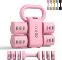 RYGEO reguliuojamas hantelių ir svarsčio rinkinys 2 viename, 1–5.5kg, XW-HLZH-PK01