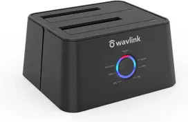 WAVLINK dviejų lizdų SATA diskų dokavimo stotelė USB 3.0 ir USB-C, WL-ST334U