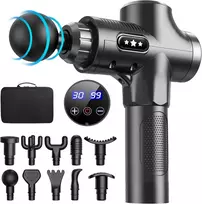 ANSGEC giliųjų audinių masažinis pistoletas 12 mm, 30 greičių, 10 antgalių MG5