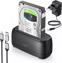 ORICO diskų dokavimo stotelė 2.5/3.5 col. SATA HDD/SSD, USB 3.2 Gen 1, 20 TB, DD18C3-EU