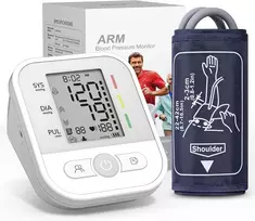 NWOUIIAY žastinis kraujospūdžio matuoklis su LCD ekranu ir 22–42 cm manžete, 5186