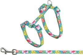 Trixie Cat Harness with Lead, 27-45 cm/10 mm, 1,20 m, Assorted Flower Prints | 113805 | 4011905571553