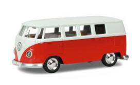 Žaislinis autobusas RMZ City Volkswagen T1 K-855, 1:32, raudona sp.
