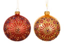 Stiklinis kalėdinis eglės žaisliukas BAUBLES MEDAL, 2 rūšys, 8 cm,1 vnt