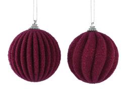 Kalėdinis eglutės žaisliukas BAUBLE, t. rožinės sp., 2 rūšys, 8 cm