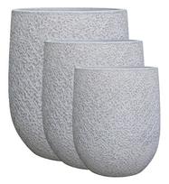 Lauko keraminių vazonų rinkinys, baltos sp., 52 x 52 x 59 cm