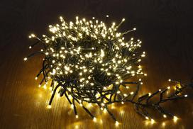 Elektrinė girlianda CLUSTER, 2040 LED, IP44, 9 W, šiltai balta, 17 m