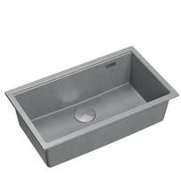 Virtuvinė plautuvė Quadron Logan 110, granitas, 76 cm x 45 cm x 23.5 cm, nerūdijančiojo plieno sp./sidabro sp.