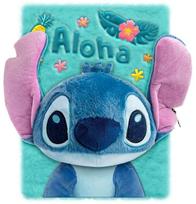 Dienoraštis su užraktu Kids Euroswan 3D Plush Stitch, linijomis, A5, mėlyna sp.