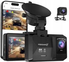 Dashcam Feegar 4K automobilio vaizdo registratorius 4K WiFi FRONT+REAR 24H Parking App Control Night Vision 170° G-Sensor