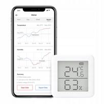 SwitchBot temperatūros ir drėgmės matuoklis su Bluetooth, 55 × 55 × 24 mm