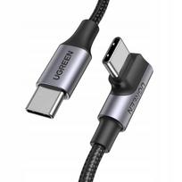 Ugreen kampuotas USB-C–USB-C kabelis su pynimu, 1 m, 100 W