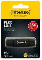 USB atmintinė Intenso Flex Line, juoda sp., 256GB