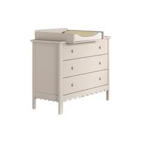 Smėlio spalvos su vystymo stalu vaikiška šoninė spintelė 89x90x55 cm Swingo – Vipack