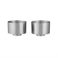 Sidabrinės spalvos iš nerūdijančio plieno puodeliai 2 vnt. su dviguba sienele Makoto Steel – Blomus