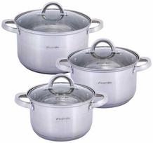 Kamille Puodų rinkinys 6d, (2,5l+3,8l+6,5l), nerūdijantis plienas