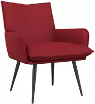Fotelis Krėslas Vyno raudona Dirbtinė oda
